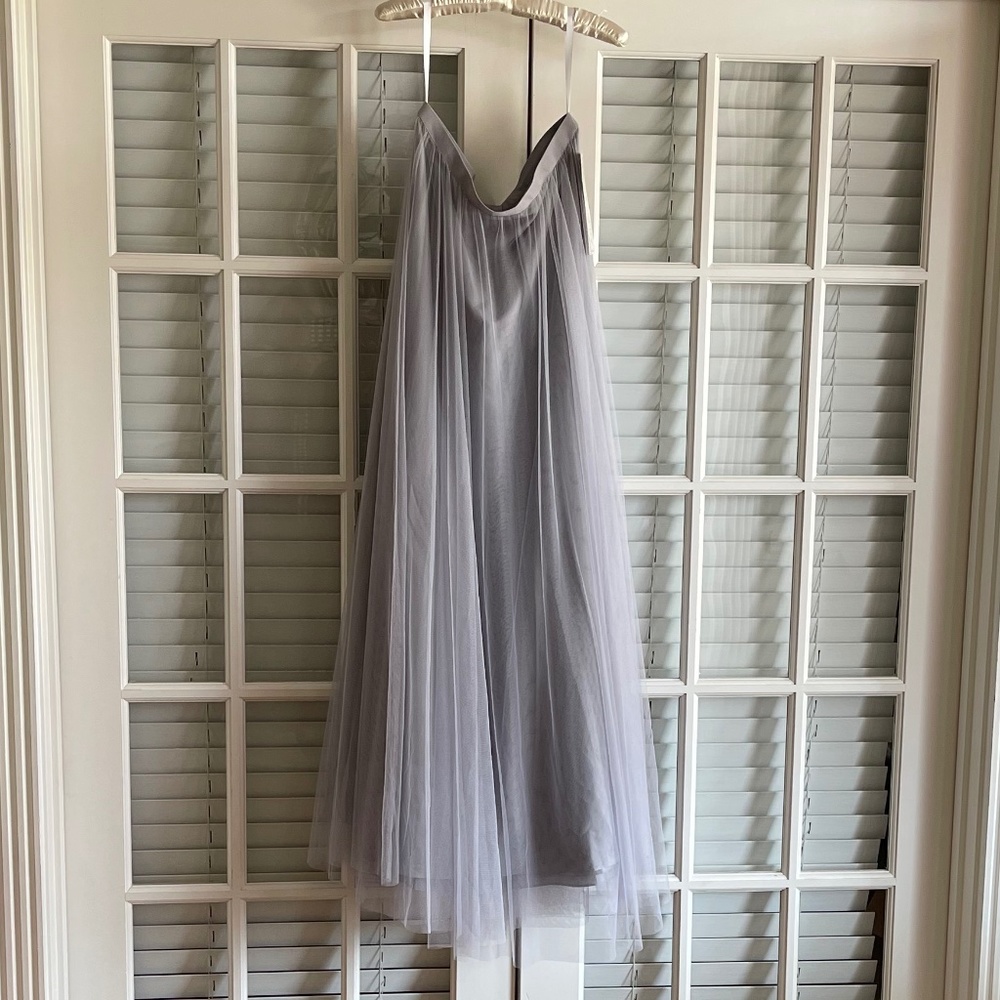 Revelry Taylor Tulle Maxi Skirt NWT Size 8 Morning Fog